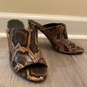 Vince snakeskin slides